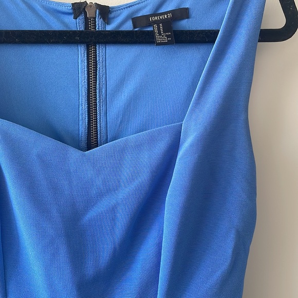 FOREVER21 Blue Fit & Flare Dress (M) - Picture 3 of 6